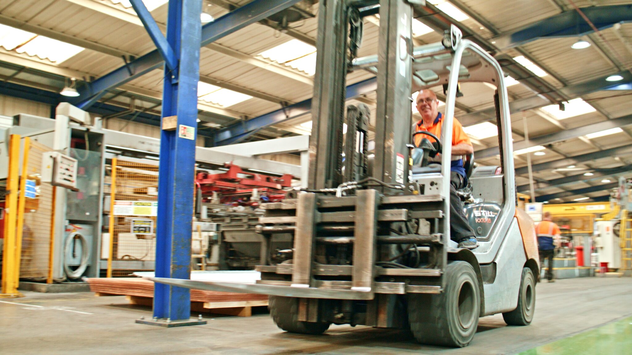 Forklift in use Siddall and Hilton